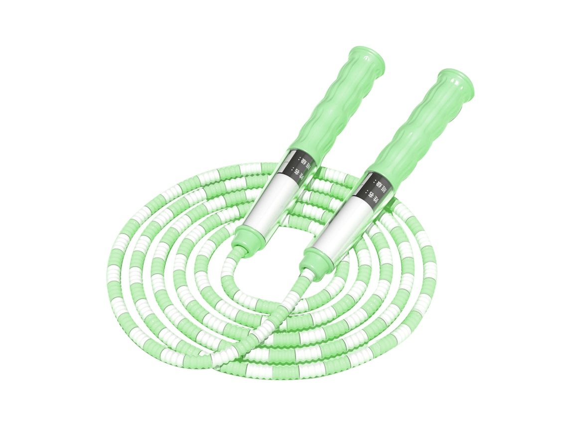 Vlrla-2026cuerda De Saltar Ajustable Con Etiqueta De Nombre, Mango Antideslizante Y Tubo Suave Para Niños, Fitness Y Ejercicio Verde