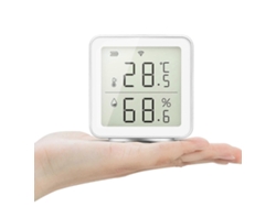 Medidor inteligente de temperatura y humedad con Wi-Fi y alertas, compatible con la aplicación Alexa Smart Life.