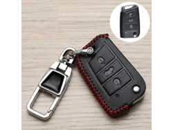 Chaveiro Com Capa Protetora Para Chave De Carro Skoda, Anti-perda E Com Placa De Matrícula.