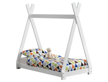Estructura de Cama Infantil [EN.CASA] (Blanco - Madera - 70x140 cm)