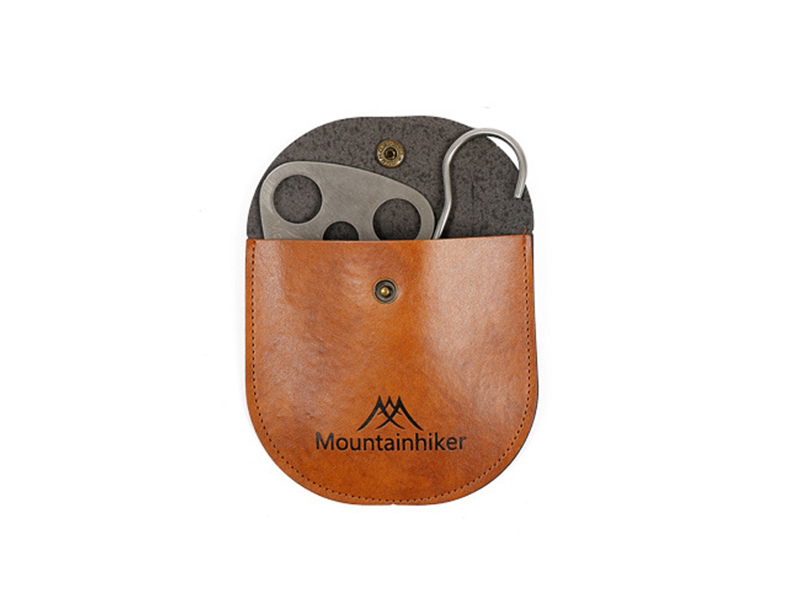 Soporte de acero inoxidable para ollas de camping con tres orificios y hebilla triangular para leña | Sin marca