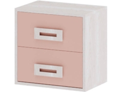 Mesita de Noche MUEBLAM Artic Rosa Nube Melamina (43x42x28 cm)