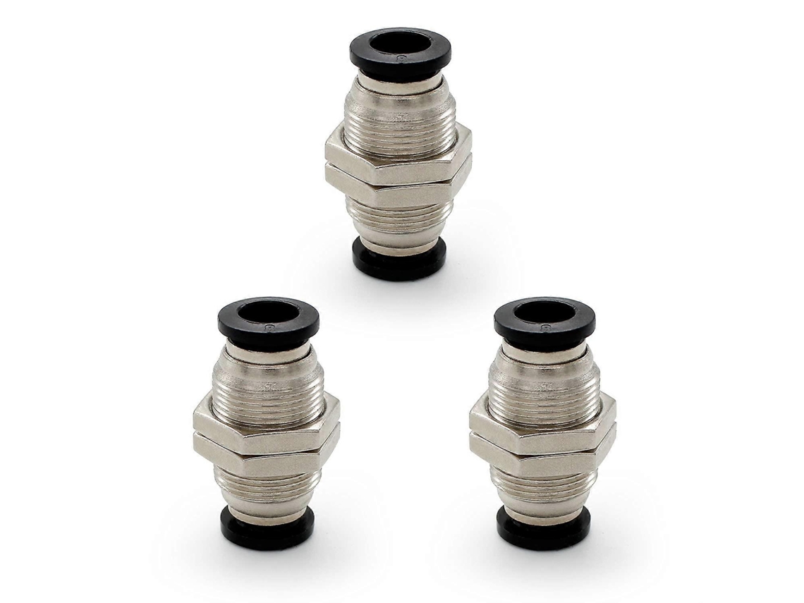3 Conectores Neumáticos, Accesorios De Pared Neumáticos, Conectores Rápidos Neumáticos Con Diámetro De Tubo Conectable 8mm