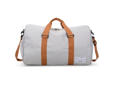 Bolsa De Gimnasio Deportiva Con Compartimento Para Zapatos Y Bolsillo Húmedo, Bolsa De Viaje, Bolsa De Fin De Semana, Gris Claro ZMDECQNA