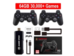 Consola De Videojuegos Gd10 Con Controladores Inalámbricos 4k Hd Tv Consola De Juegos Retro 50 Emuladores 40000 Juegos Para Ps1 / N64 / Dc