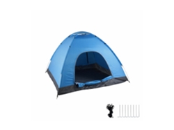 Relaxdays Tienda Pop-up Playa, 2-3 Personas, Compacto, Protección Uv 50+, 135 X 200 X 200 Cm, Azul