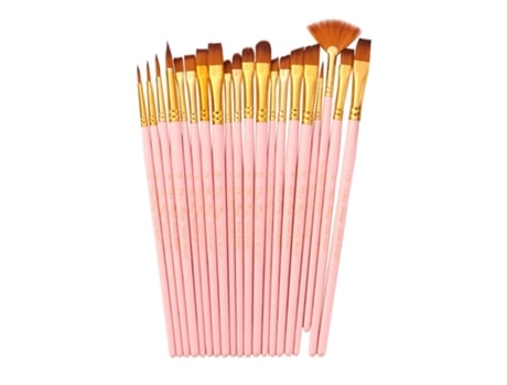 Juego de 20 pinceles para dibujar, pincel para artista, pinceles de varios medios con pelo de nailon para artista, acrílico, acuarela, gouache, pin...