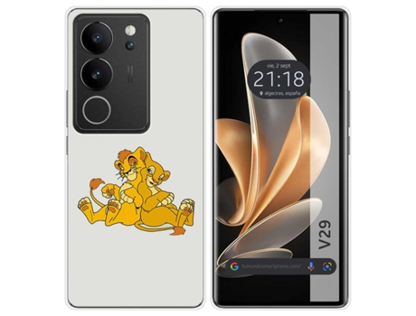 Funda Diseño Leones para Vivo V29 5G TUMUNDOSMARTPHONE Silicona Multicolor