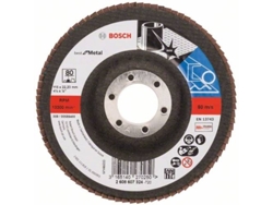 Disco de Lija BOSCH en Lamelas X571 - Best para Metal D= 115 mm; G= 80 - Recto