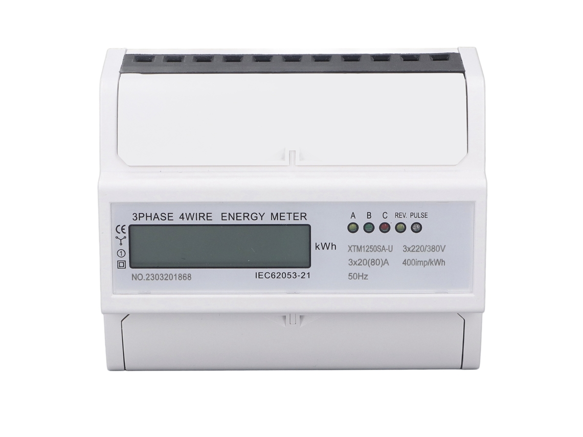 Yncm2026-medidor Eléctrico Trifásico 4 Hilos 7p Lcd Pantalla Digital Din Rail Monitor De Potencia Inteligente