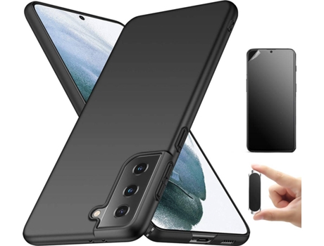 Kit Carcasa, Protector Y Soporte Samsung S21 Ultimatte Turtleshell Negro