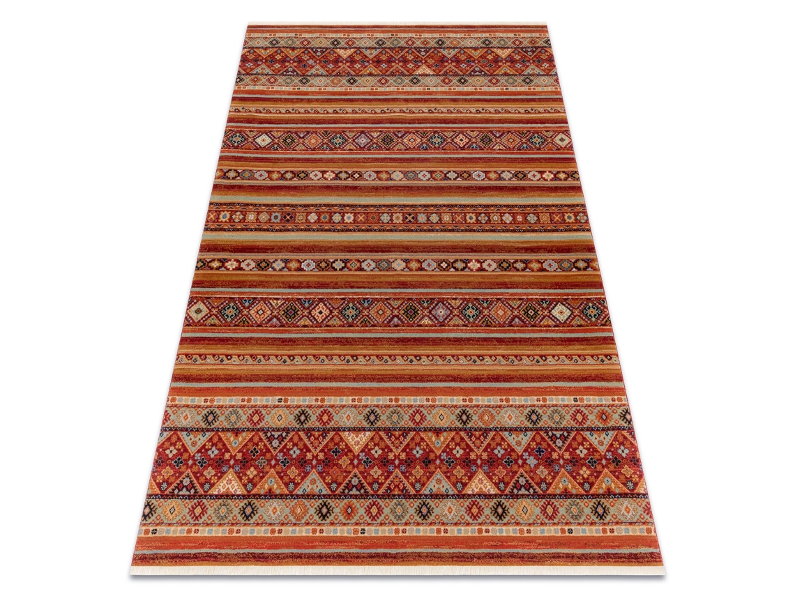 Alfombra Keshan Franjas, Oriental 7685/53578 Terracota (120 x 145 cm)