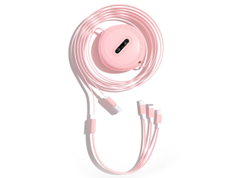 Cable de datos Extensible Carga rápida Multifunción 3 en 1 8 pines/Micro USB/Tipo-C Cable cargador de línea de datos para teléfono móvil para el ho...