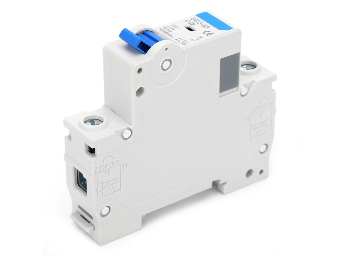 Omni-disyuntor Miniatura De Aire Seg-63c6 Con Mango Para Instalación En Rail Din De Protección Eléctrica