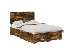 Maison Exclusive - Estructura De Cama Con Cabecera Roble Ahumado 120 X 190 Cm
