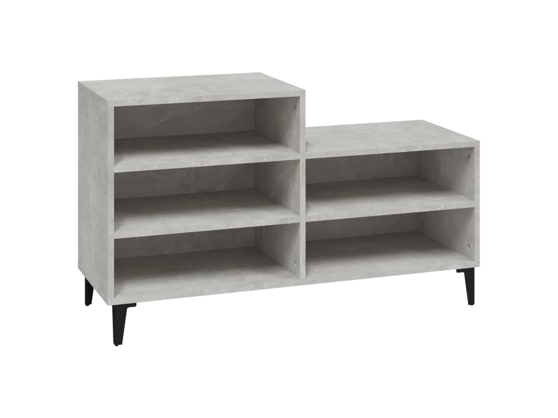 Zapatero Organizador en Madera Procesada Gris Cemento 102X36X60 Cm