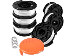 Bobina De Hilo Para Cortacésped Black And Decker, 6 Bobinas Con Tapa Y Resorte, 9.14m 1.65mm, Compatible Con Gl280 Gl301 Glc2500 Stc1820