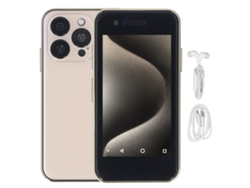 Smartphone Pequeño De 3,5 Pulgadas, Doble Sim, 4 Gb De Ram, 64 Gb De Almacenamiento, Batería De 2000 Mah, Cámaras De 5 Mp Y 8 Mp, Desbloqueo Facial, Android 10, Color Dorado.