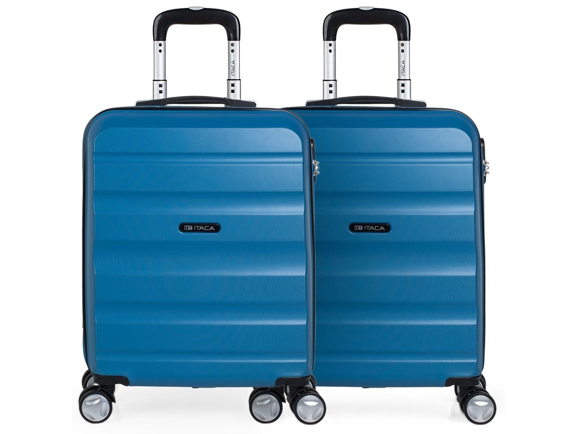 Conjunto de 2 Maletas de Cabina ITACA T71650P ABS Azul (55x40x20cm - 40L)