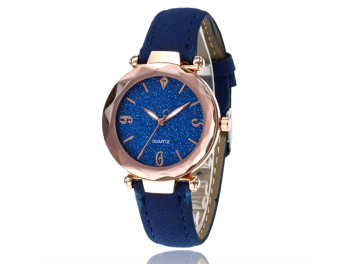 Reloj De Pulsera De Cuarzo Para Mujer Con Correa De Poliuretano - Moderno Para Estudiantes (zafiro)