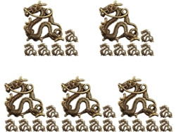 Juego de 30 colgantes decorativos de latón con forma de dragón para llaveros, perfectos para accesorios elegantes. SFUSHOS