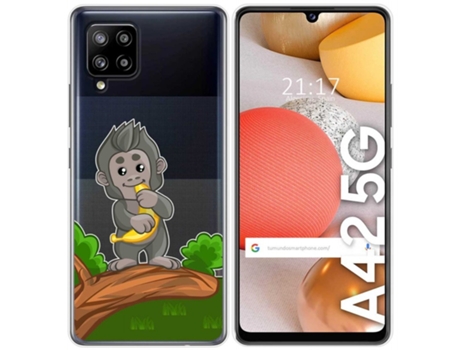 Carcasa Samsung Galaxy A42 5G TUMUNDOSMARTPHONE Dibujos Transparente Multicolor