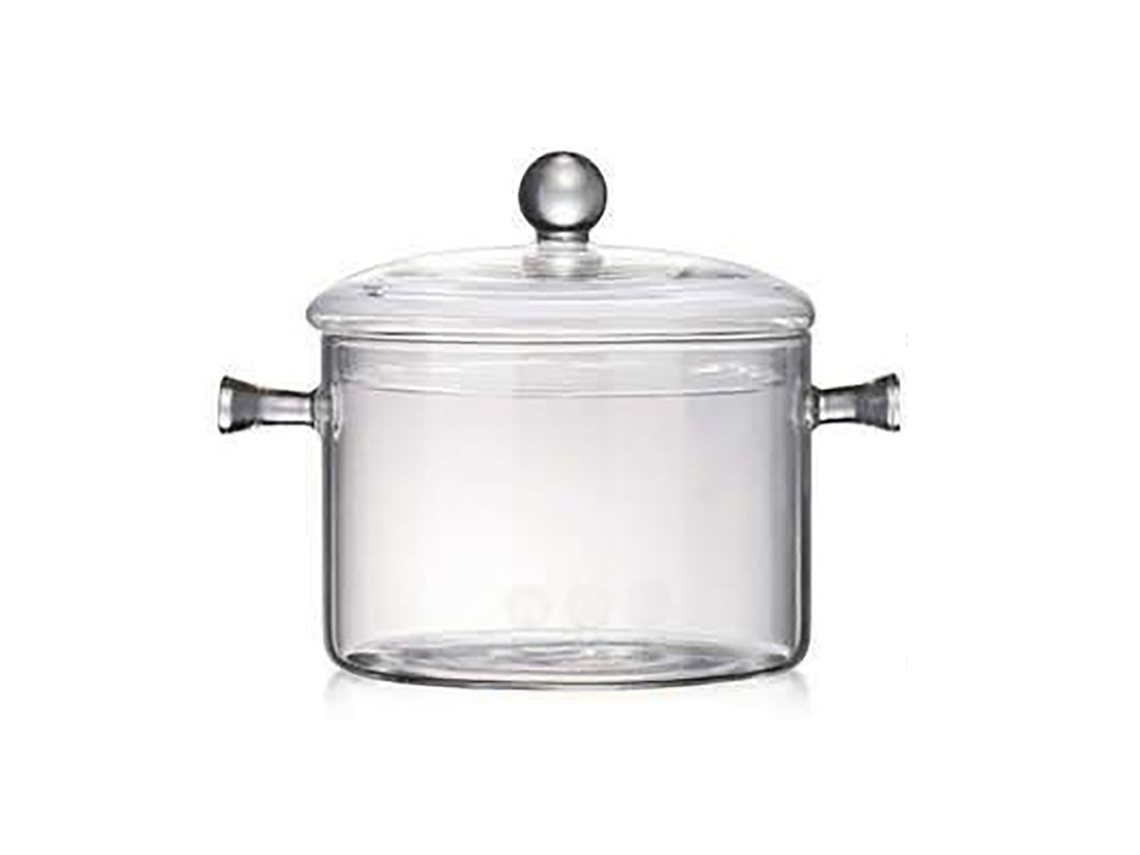 Tazón de vidrio para pasta y fideos, frasco de vidrio resistente al calor con tapa para sopa, salsa y comida para bebés.