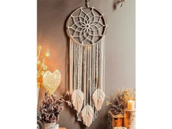 Gran Marco De Macramé Dream Surround, Decoración De Pared Con Plumas Y Colgantes, Regalo Artesanal Bohemio