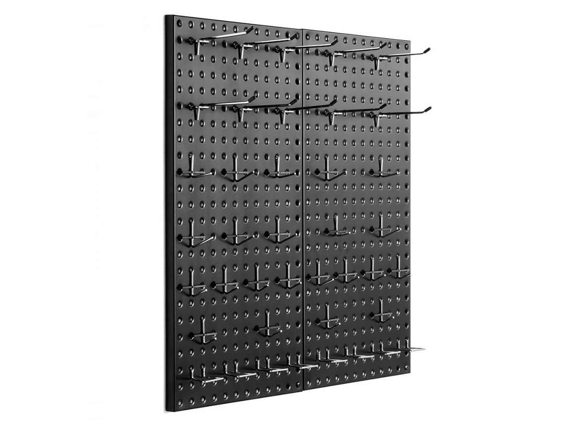 Panel de herramientas de metal reforzado con soporte de gancho Tekmaquinas