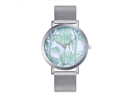 Reloj De Cuarzo Para Estudiantes, Estilo Sencillo, Pulsera Metálica Unisex, Color Plata.