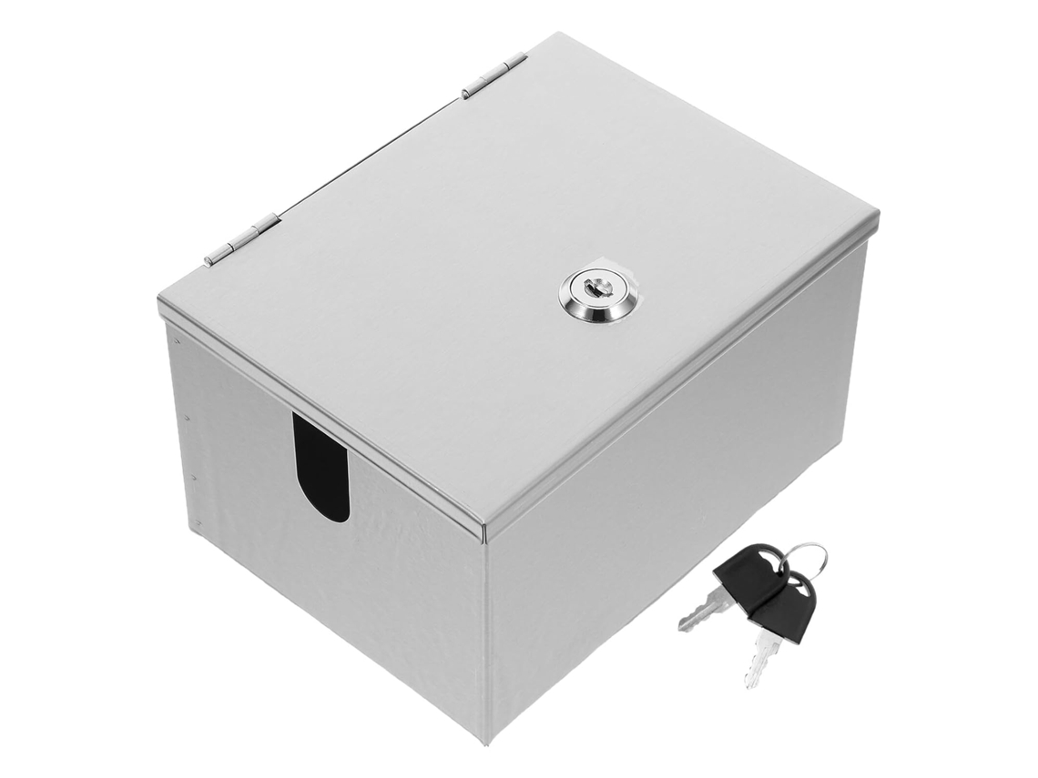 Enchufe Exterior Acero Inoxidable Resistente Intemperie Carcasa Cerradura Puerta Abatible,