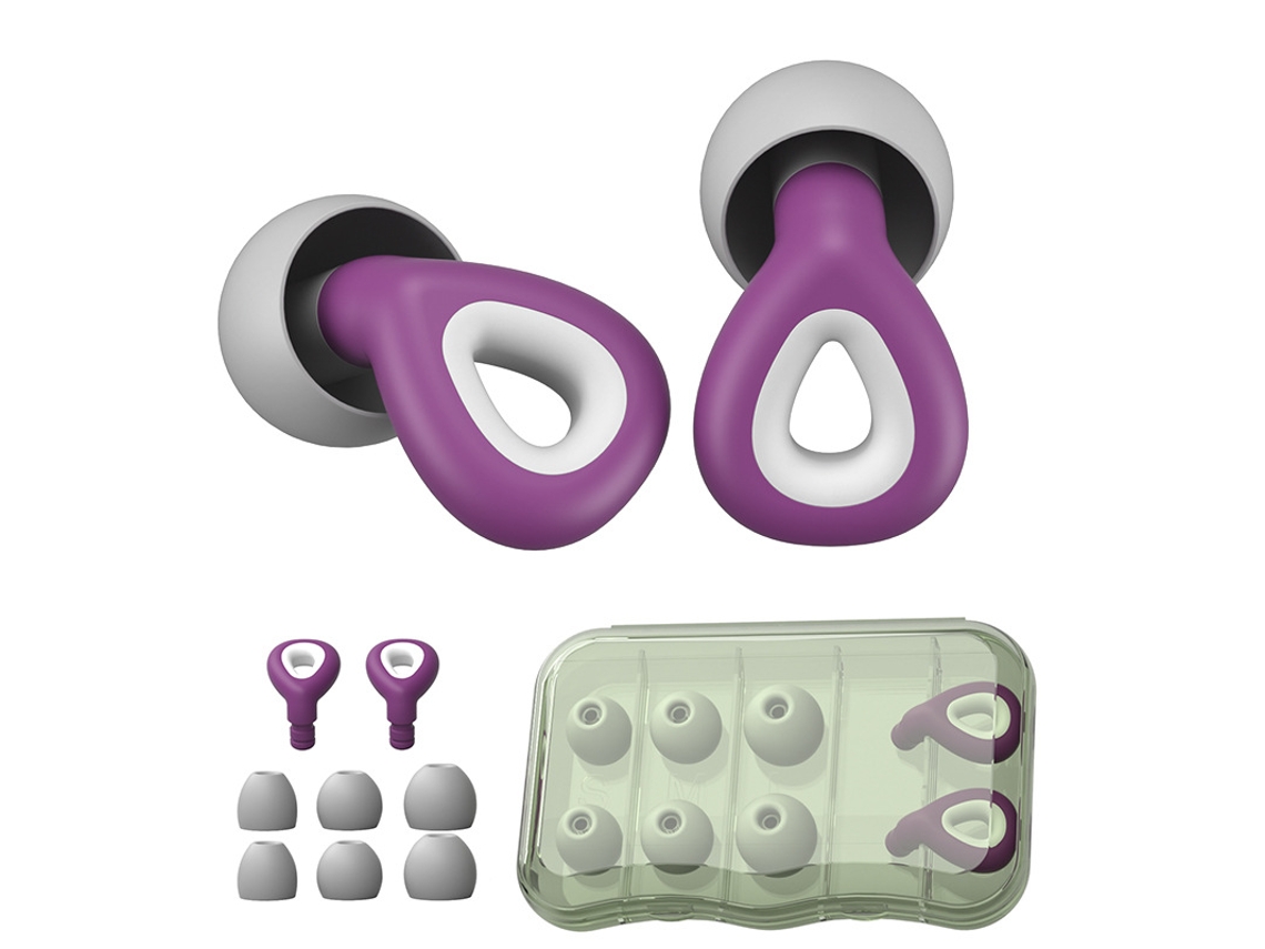 Tapones De Silicona Impermeables Anti-ruido, Para Natación, Sueño, Estudio Y Trabajo - V-reel - Qt21 - Morado