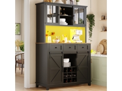 Muebles de cocina, armarios altos, aparadores, vitrinas y aparadores con estantes ajustables (105 × 38,4 × 180 cm)