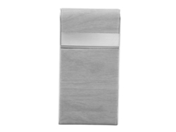 Estuche Para Cigarrillos De Acero Inoxidable Con Textura De Madera Para 20 Cigarrillos, Regalo De Viaje, Color Gris.