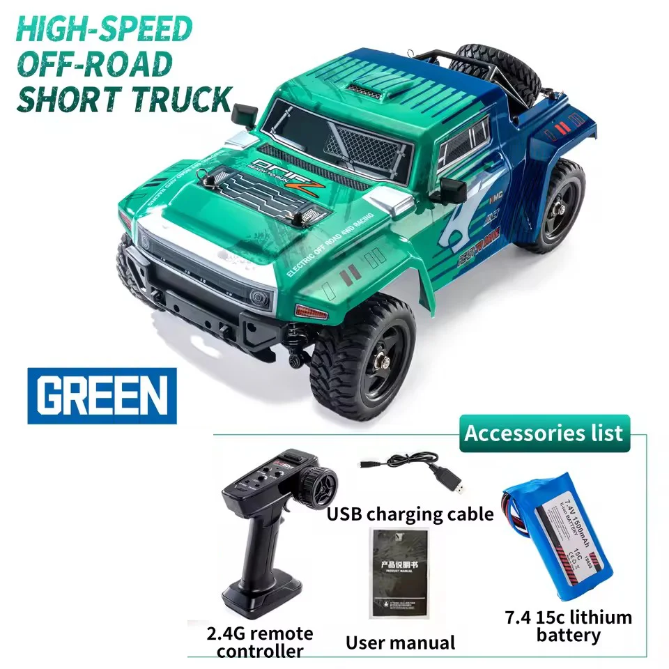 Camión Todoterreno De Juguete De Alta Velocidad Con Tracción En Las Cuatro Ruedas Y Control Remoto De 2,4 G (azul)