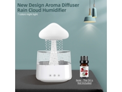 Humidificador Con Luz Led Ajustable, Mando A Distancia, Aromaterapia, 450 Ml, Sonidos De Lluvia, Ruido Blanco Para Dormitorio.