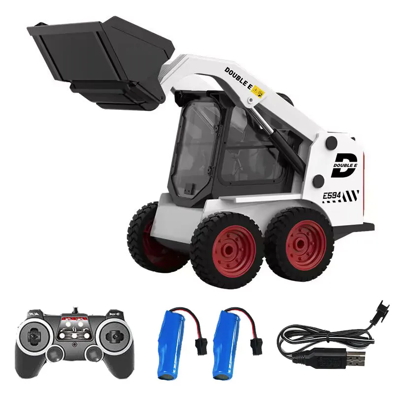 (2 Baterías) 1:14 Coche De Control Remoto Electrónico 2.4g Vehículo De Ingeniería De Control Remoto Bulldozer