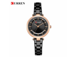 (preto) Relógio Feminino De Quartzo Com Mostrador Pequeno E Simples, À Prova D'água, Redondo E Ultrafino.