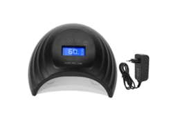 Lámpara Led Para Uñas Con Doble Fuente De Luz, Secador Automático, Temporizador Y Herramienta De Manicura Negra.