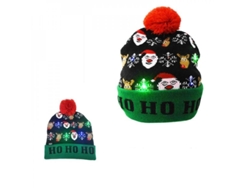 2026-sombreros Navideños Led Tejidos Con Luces Para Adultos Y Niños Decoración De Navidad Y Año Nuevo Qst 20x20 Cm F