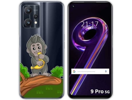 Carcasa para Realme 9 Pro 5G TUMUNDOSMARTPHONE Dibujos Transparente Mono Multicolor
