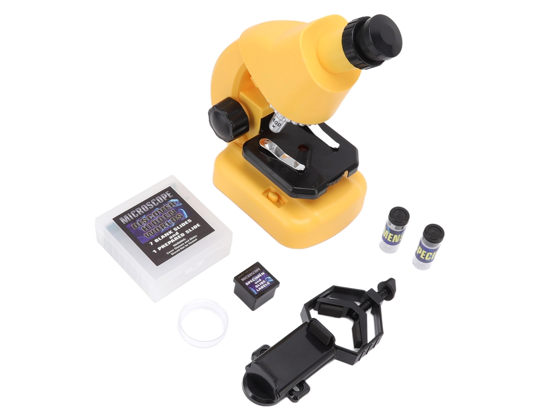 Microscopio Para Niños 100x 400x 1200x Con Luz Dual Kit De Ciencia Stem Juguete De Experimentos Diy