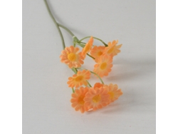 Ramo De Flores Artificiales De Manzanilla, Decorado Con 6 Crisantemos - Naranja