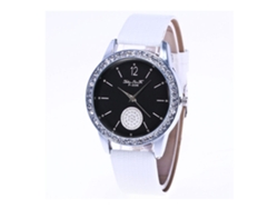 Reloj De Cuarzo Unisex De Moda Con Correa De Metal Ajustable (branco)