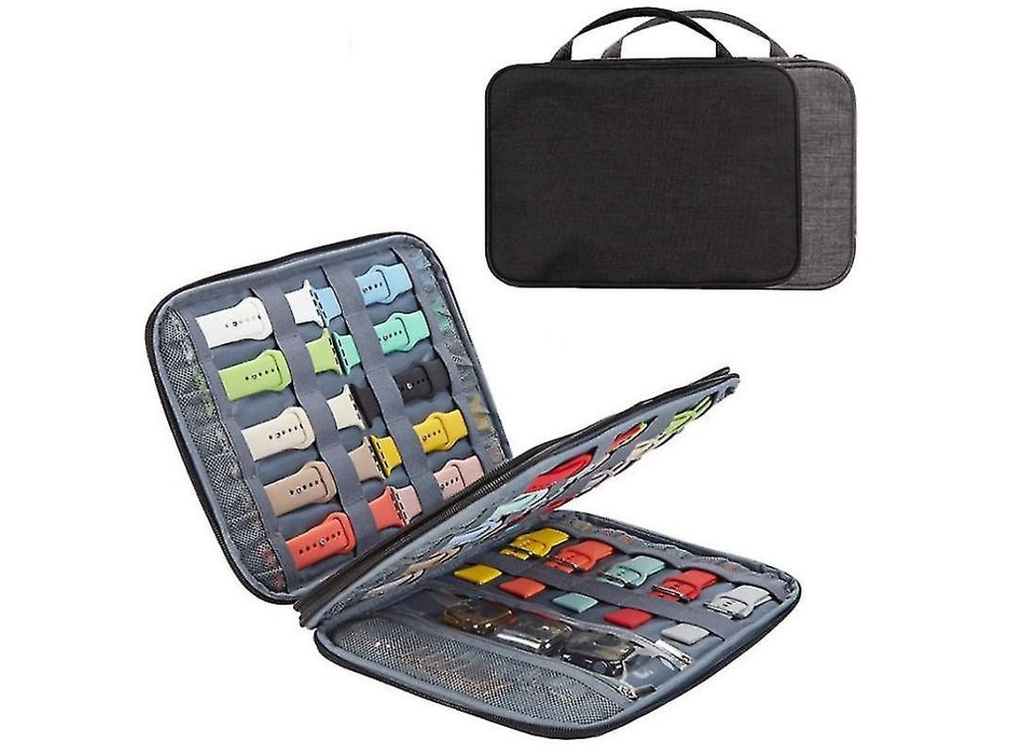 Estuche Organizador De Correas De Reloj De Viaje Con Capacidad Para 35-40 Correas - Ligero Y Duradero