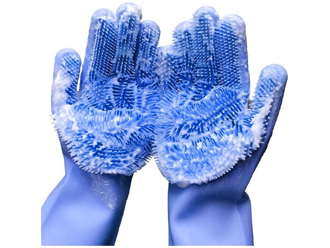 Guantes De Limpieza De Esponja De Silicona Reutilizables Y Resistentes Al Calor Para Platos Y Frutas.