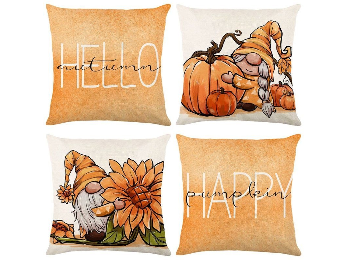 Rebe-fundas De Almohadas Decorativas De Otoño, 4 Unidades, 45x45cm, Algodón Lino, Para Accesorios De Hogar