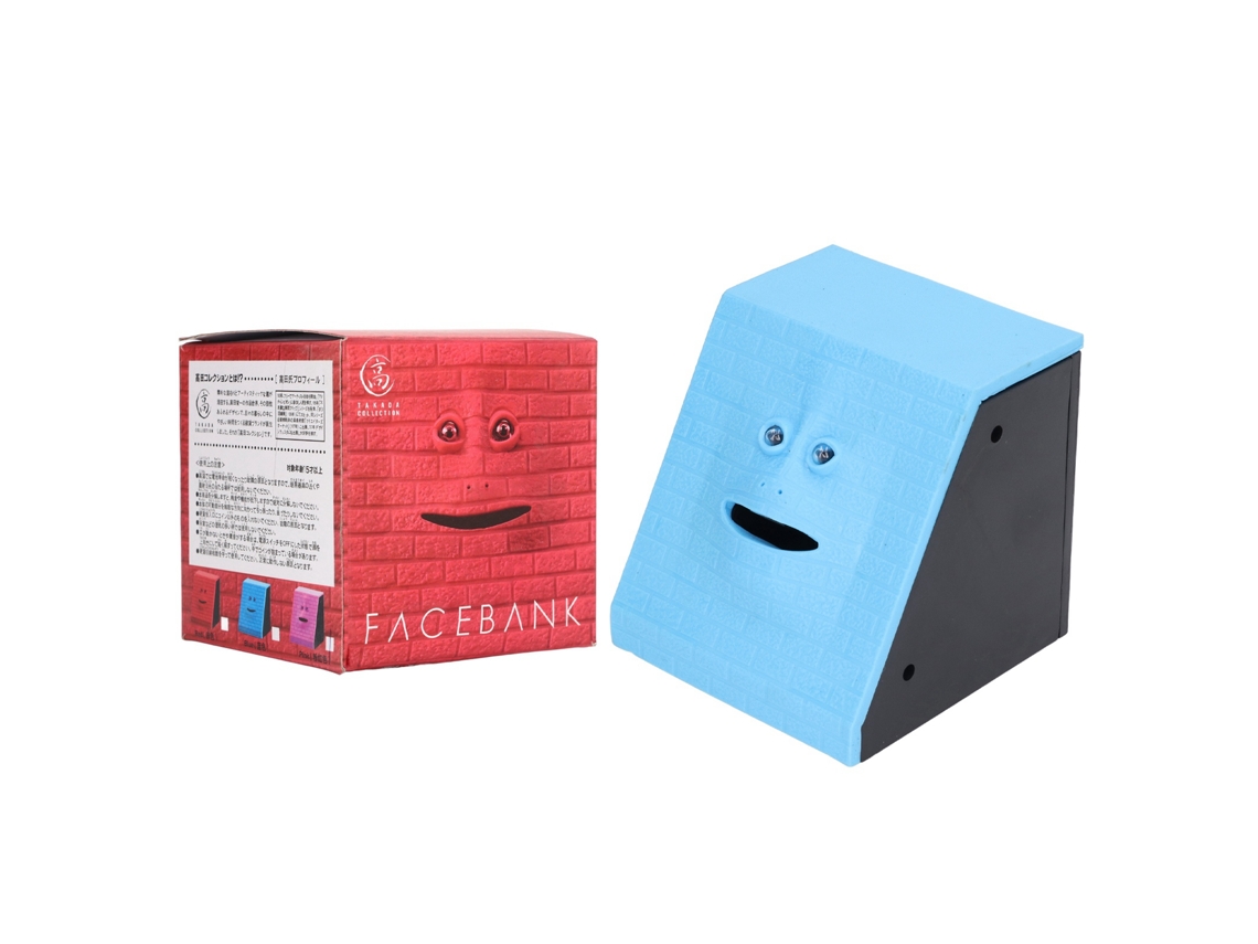 Hucha Con Forma De Cara De Cerdito, Hucha Divertida Para Niños, Hucha Para Comer Monedas, Colección De Ahorro De Dinero, Regalo, Decoración, Azul
