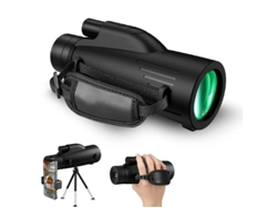 Telescopio monocular 12x50 para adultos de alta potencia con adaptador para smartphone y trípode metálico Bak4 Prism Monocular Bestvite Vision