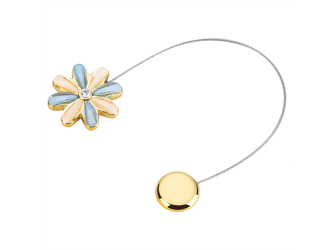 Clip magnético para cortinas Primerox con flor de cristal decorativa para el hogar.